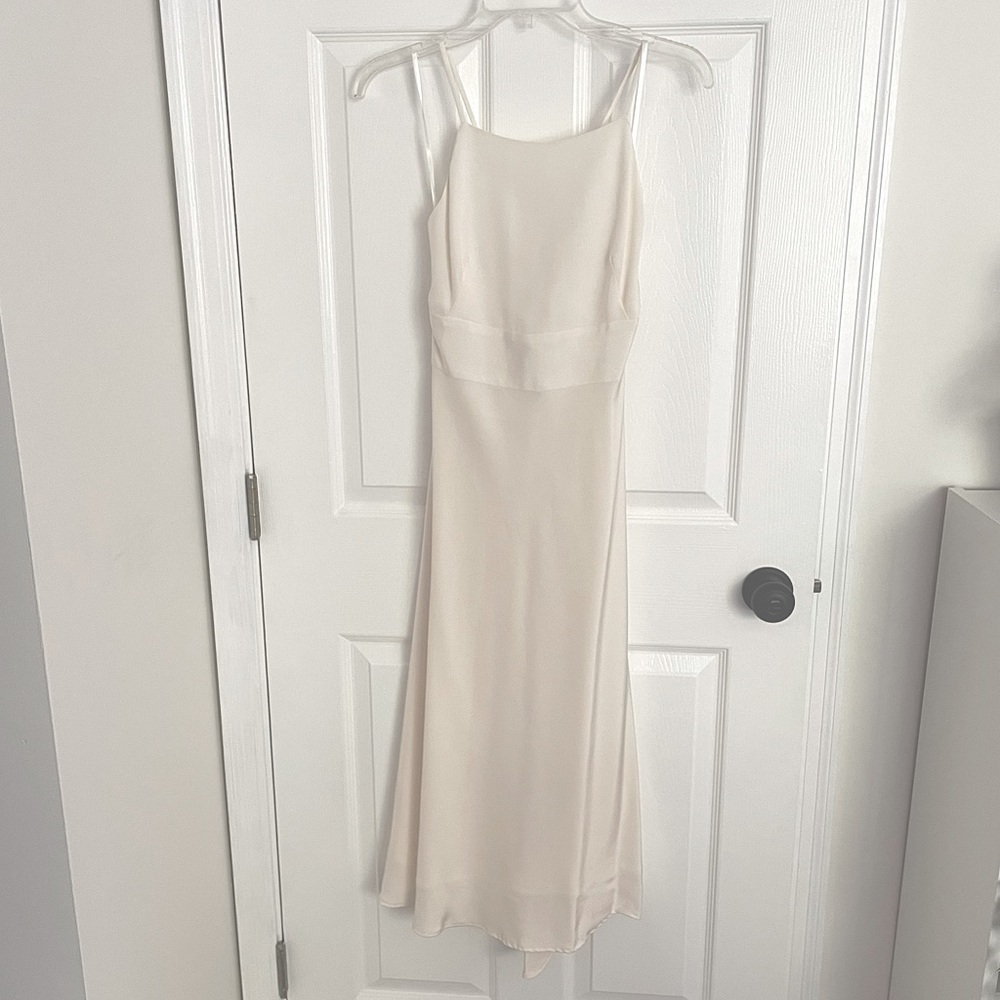 NWT J.Crew 100% silk ivory midi dress 4